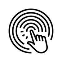touch sensor social robotics line icon illustration vector