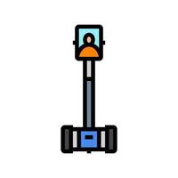 telepresence robot social robotics color icon illustration vector