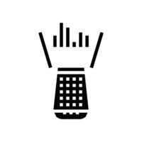 voice assistant speaker social robotics glyph icon illustration vector