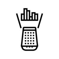 voice assistant speaker social robotics line icon illustration vector