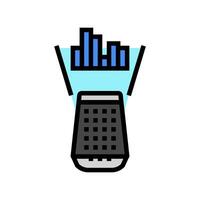 voice assistant speaker social robotics color icon illustration vector