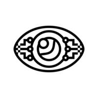 eye contact robot sensor social robotics line icon illustration vector
