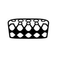 Bold Black White Symmetrical, Abstract of a Pillowlike Shape with Geometric Patterns vector