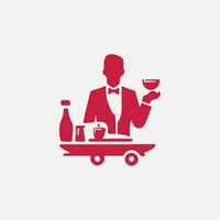 Waiter One waiter design vector