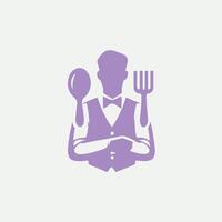 Dining Express waiter design vector