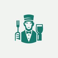 The Serve Spot waiter design vector