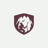 Explore Caving Logo Design vector