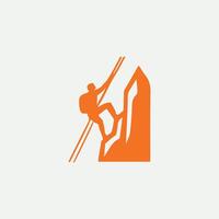 Boulder Traverse Rock Climbing vector