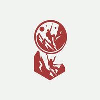 Boulder Blaze Rock Climbing designs vector