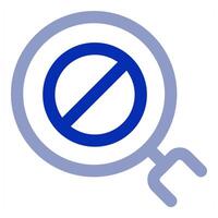 Search Prohibited icon vector