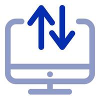 Laptop and Sync icon concept vector
