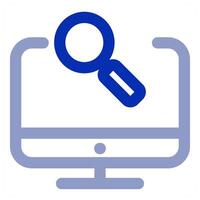 Laptop Search icon concept vector