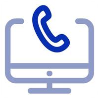 Laptop Call icon concept vector