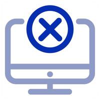 Wrong Laptop icon concept vector