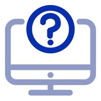 Laptop Query icon concept vector