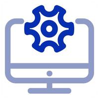 Laptop Setting icon concept vector