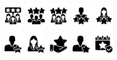 Set of 10 business icons as customer feedback, expert team, premium user vector