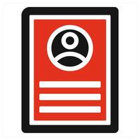 User Details icon in red color vector