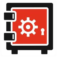 Locker icon concept in red vector