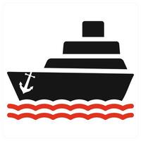 Cruise icon concept in red vector