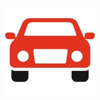 Car icon concept in red vector