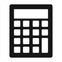 Calculator icon concept in red vector