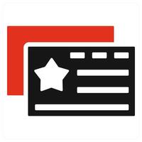 Golden Tickets icon concept in red vector