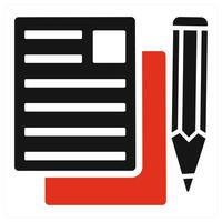 User Details icon concept in red filled vector