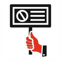 Prohibited Board icon concept in red vector