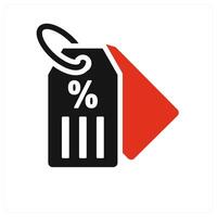 Discount Tags icon concept in red vector