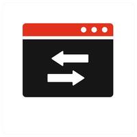 Page Sync icon concept in red vector