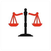 Balance icon concept in red vector