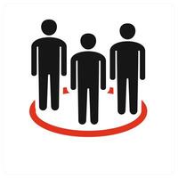 Managers icon concept in red vector