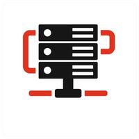 Server icon concept in red vector
