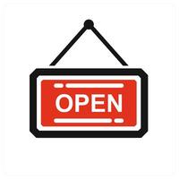Open Board icon concept in red vector