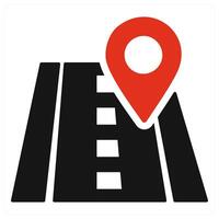 Road icon concept in red vector