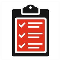 Checklist icon concept in red vector