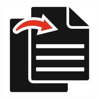 File Transfer icon concept in red vector