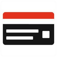 Credit Card icon concept in red color vector