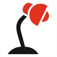 Study lamp icon concept in red color vector