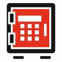 Locker icon concept in red color vector
