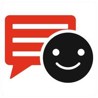 Positive Feedback icon concept in red color vector