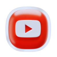 Icon of a platform with a play button in red and white png