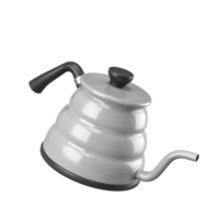 Unique gray kettle with modern design for brewing tea and coffee png