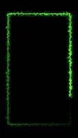 vertical green energy frame overlay reactangle glowing seamless loop video