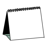 a calendar with a blank page on a transparent background png