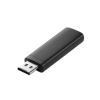 Black USB Flash Drive Memory Stick Isolated on Transparent Background png