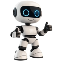 Smiling Robot Hand Gesture on Transparent Background png