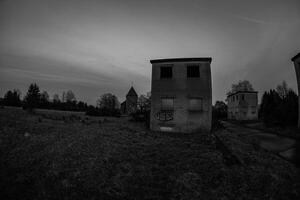 Ghost town Wollseifen in black and white with abandoned buildings 12 photo