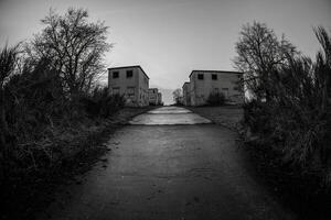 Ghost town Wollseifen in black and white with abandoned buildings 23 photo
